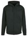 Heren Hooded Sweater Build Your Brand Basic Full Zip Zwart